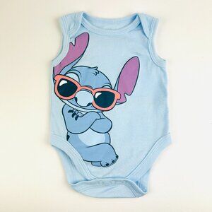 Disney Stitch Blue Sleeveless Bodysuit Size 0-3 months